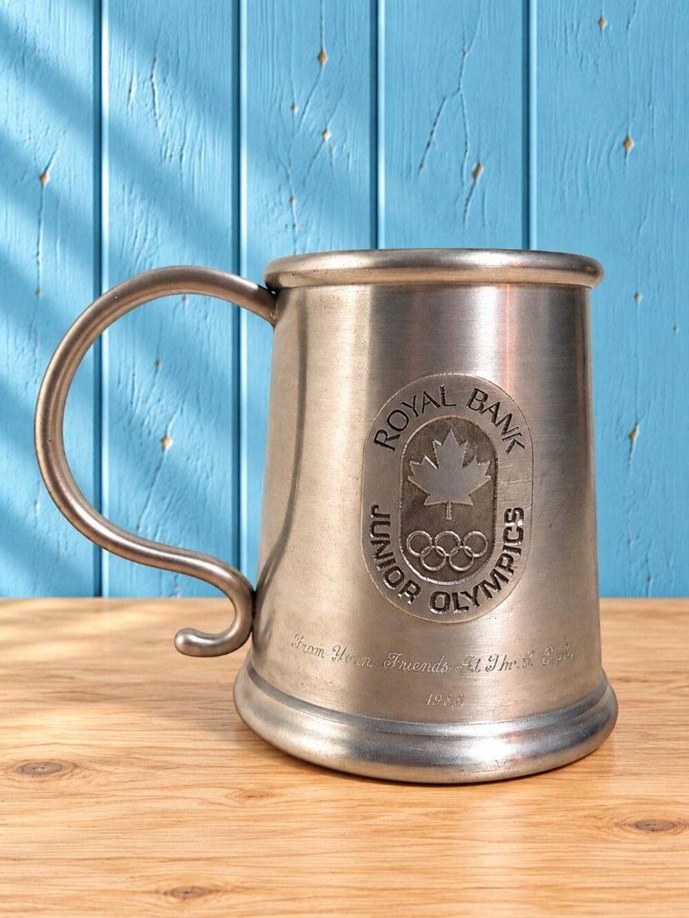 Royal Bank 1988 Junior Olympics Pewter Stein Mug Canadian Olympic Vintage Sports